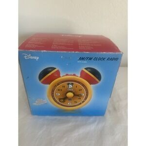 Disney Mickey Mouse Alarm Clock AM FM Radio DCR5500-C Rare Collectible NEW!